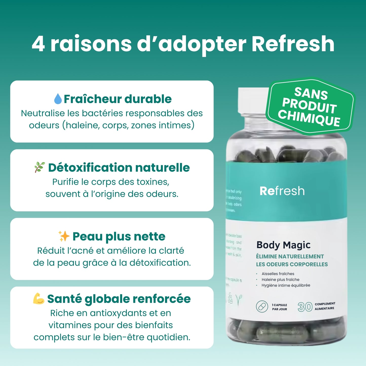 Refresh | Déodorant interne complet
